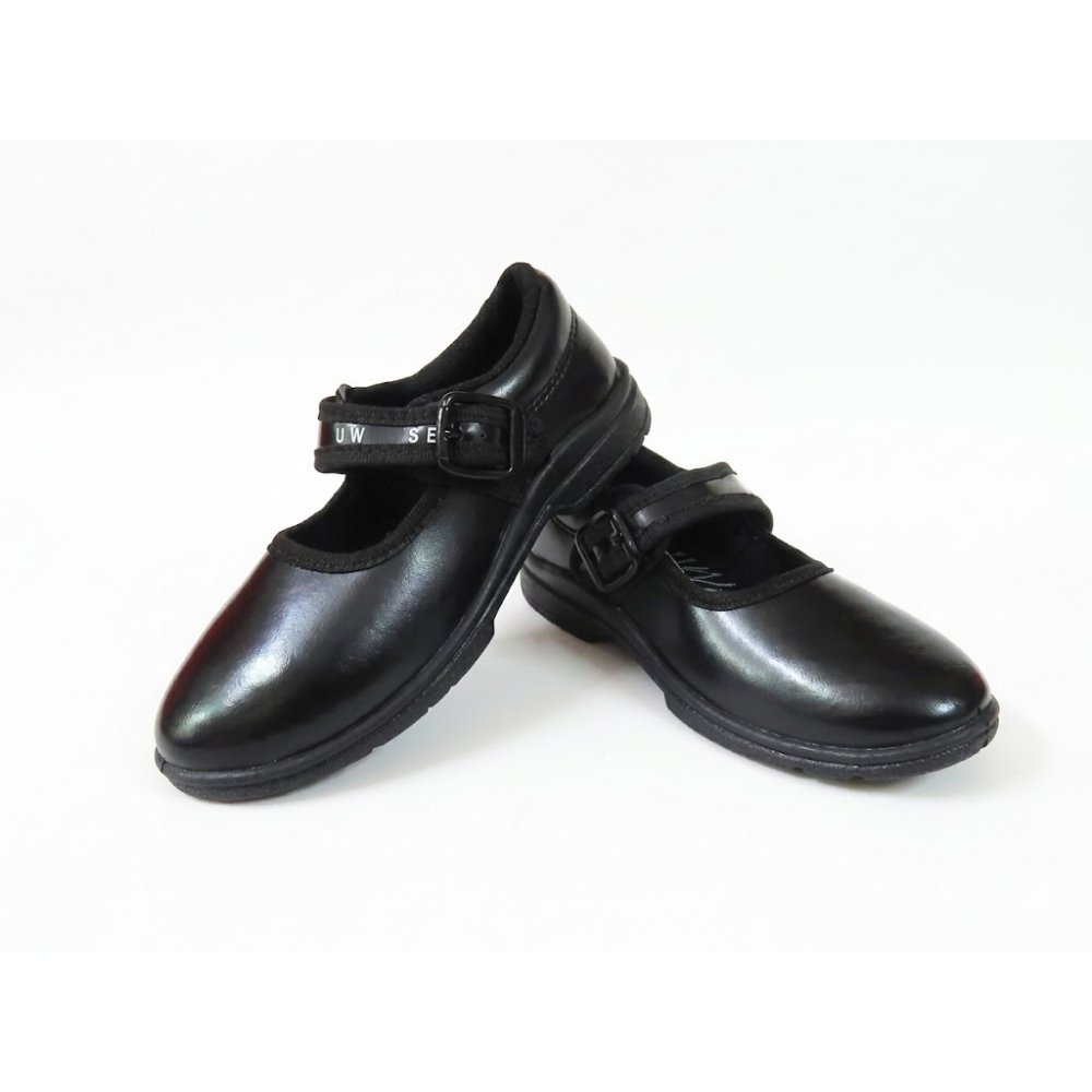 The Adhyyan School (5) Girls School Shoes Black - Image 1